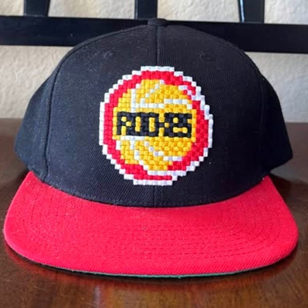 Mitchell & Ness Houston Rockets Baseball Cap Hat Snapback Black Red Yellow